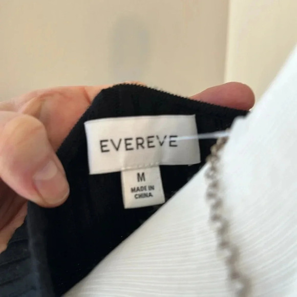 Evereve Arya Rib Knit V-neck Tank w/flowy, ruffle tier dress, Medium, Like new - Picture 8 of 9